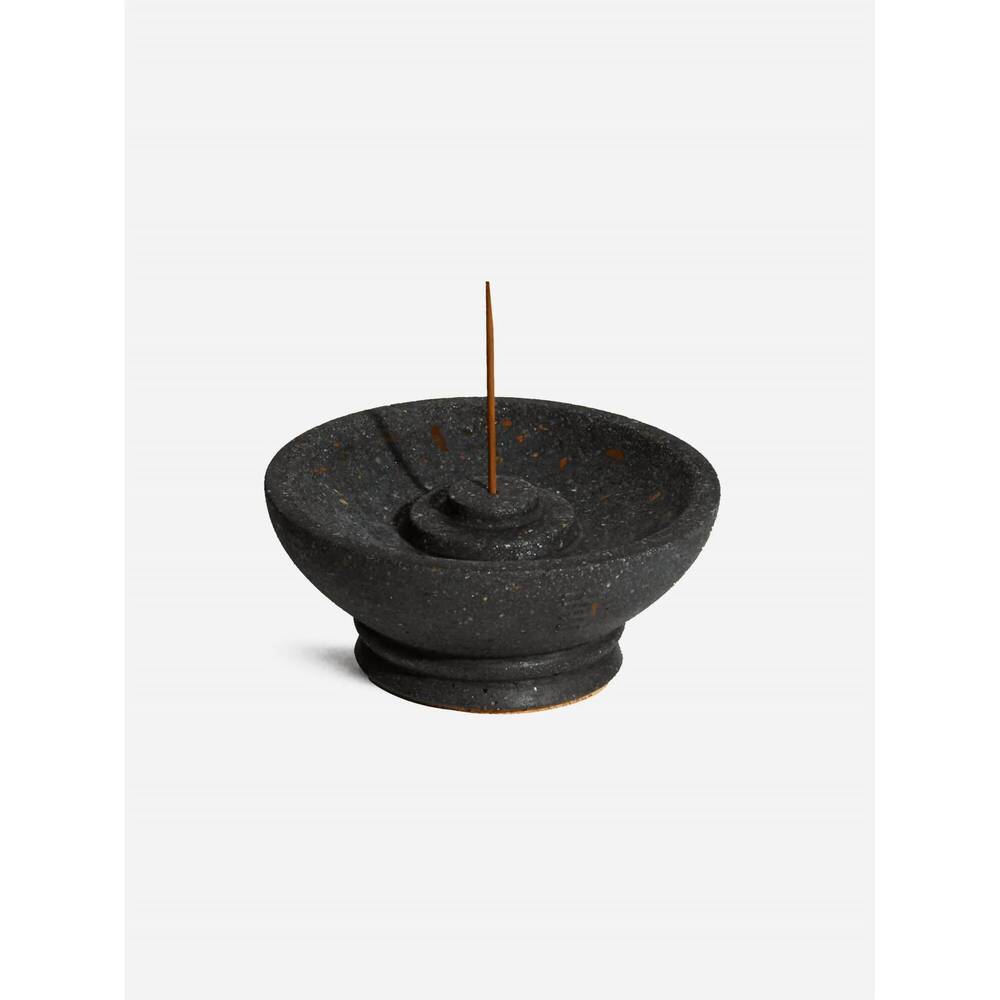 NEW MISC. GOODS CO. concrete incense holder in lava rock